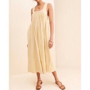 Free People Delphine Midi Dress in Pampas Small Excellent Condition
